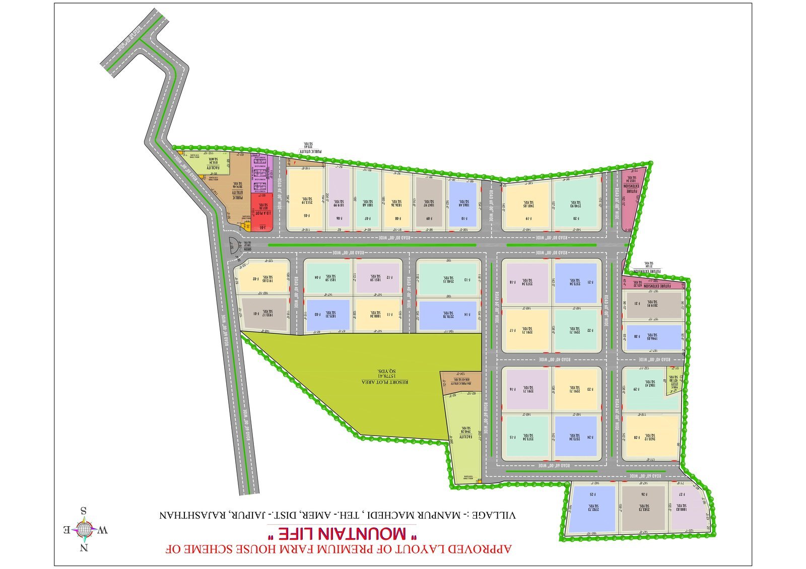 Approved JDA layout plan of The Mountain Life Farm