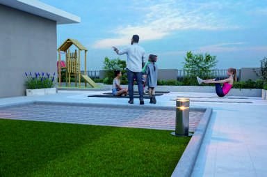 Furnished studio apartment interior at Okay PLUS Sapphire Suites