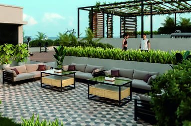Yoga and meditation deck at Okay PLUS Sapphire Suites